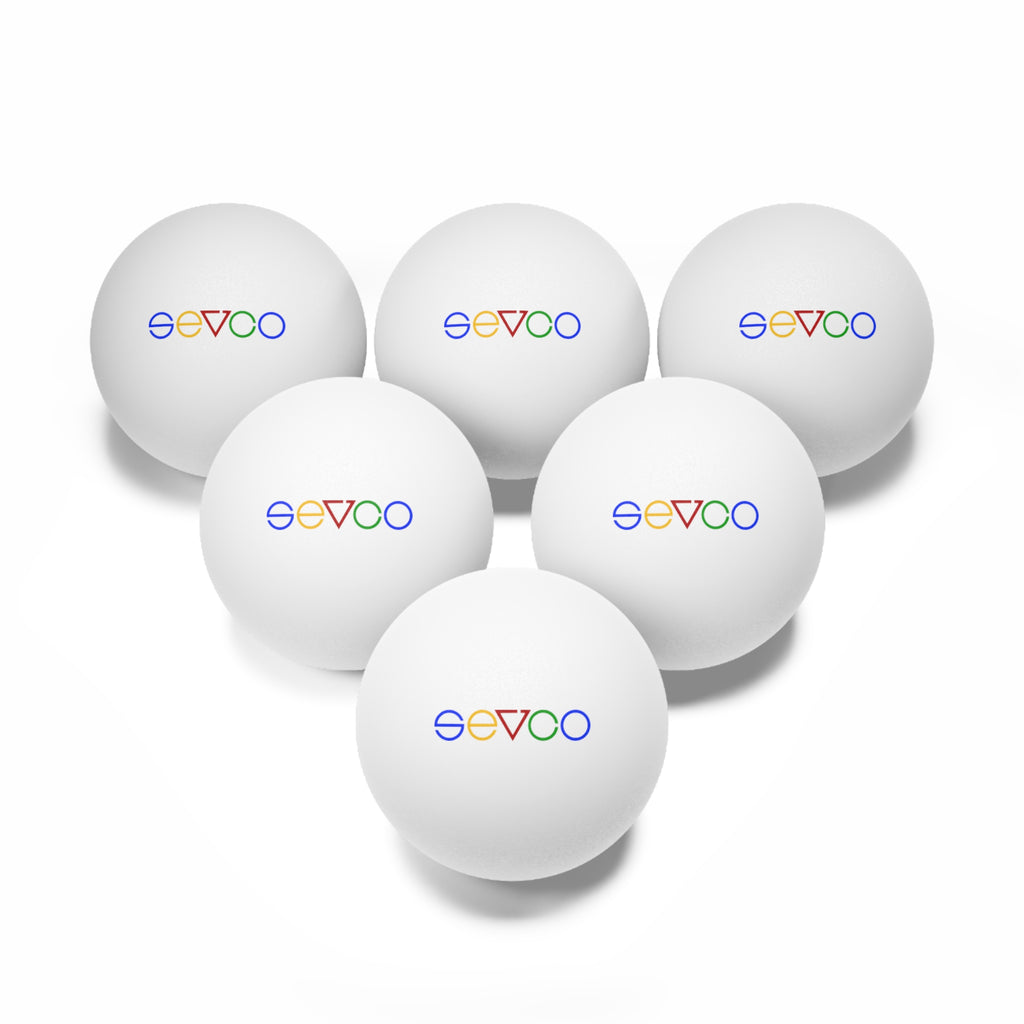 White SEVCO Prime Ping Pong Balls (6 Pack)