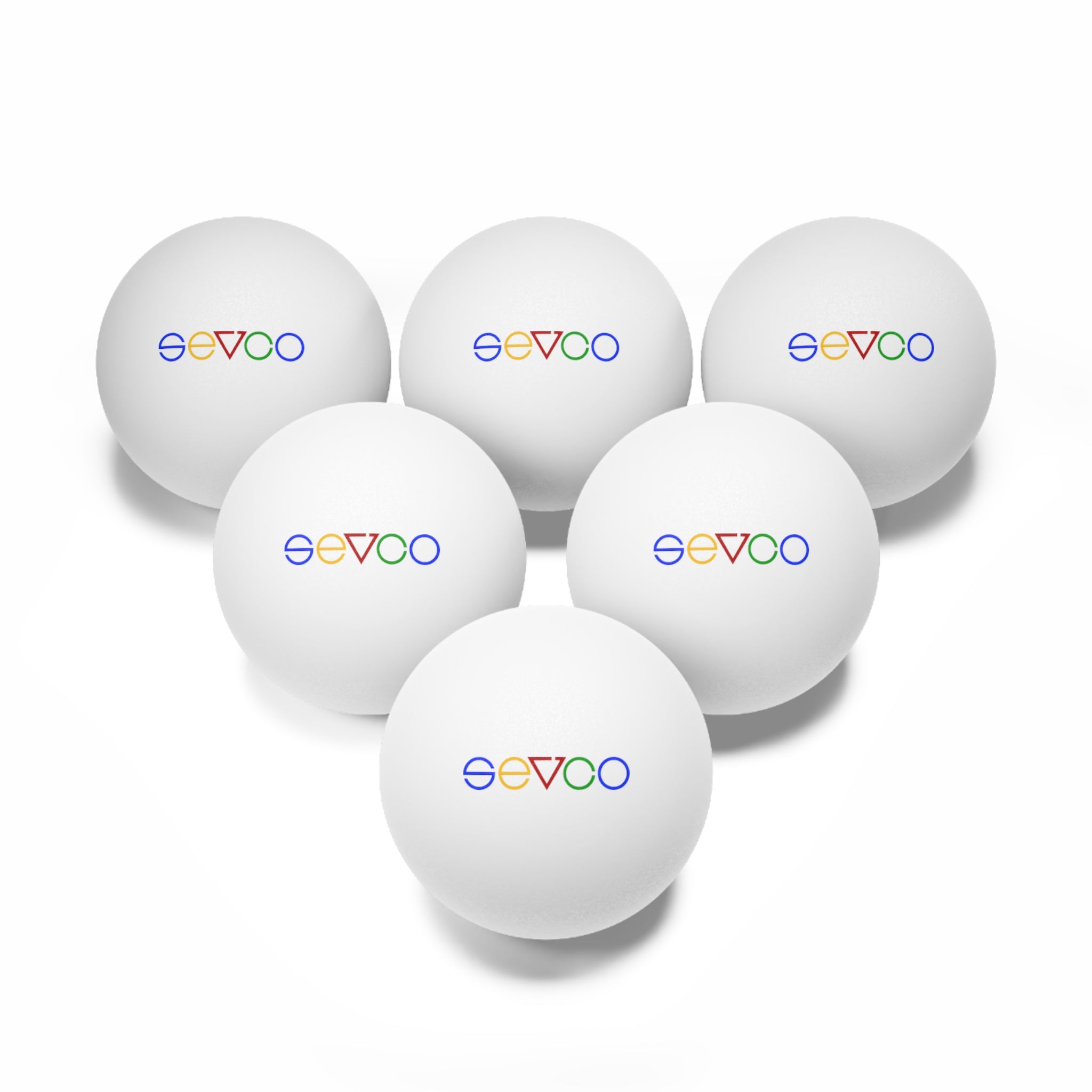 White SEVCO Prime Ping Pong Balls (6 Pack)
