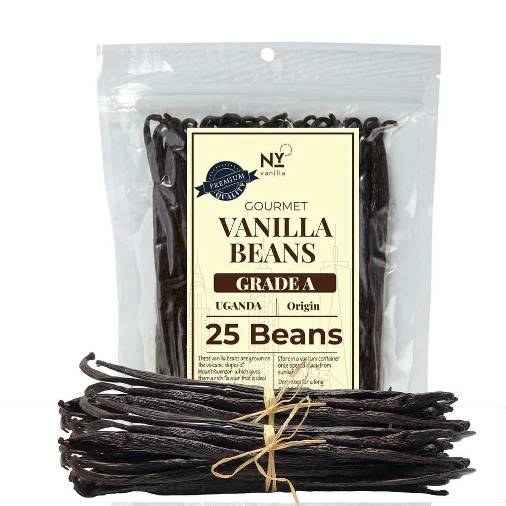 25 Premium Vanilla Beans Grade A  – Gourmet Vanilla Pods for Baking & Extract