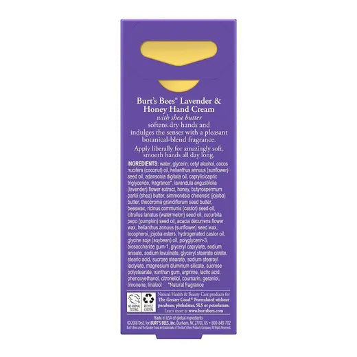 BURT'S BEES LAVENDER & HONEY HAND CREAM (1.0 OZ)