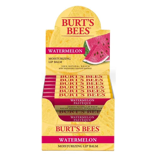 BURT'S BEES WATERMELON LIP BALM (12 PACK)