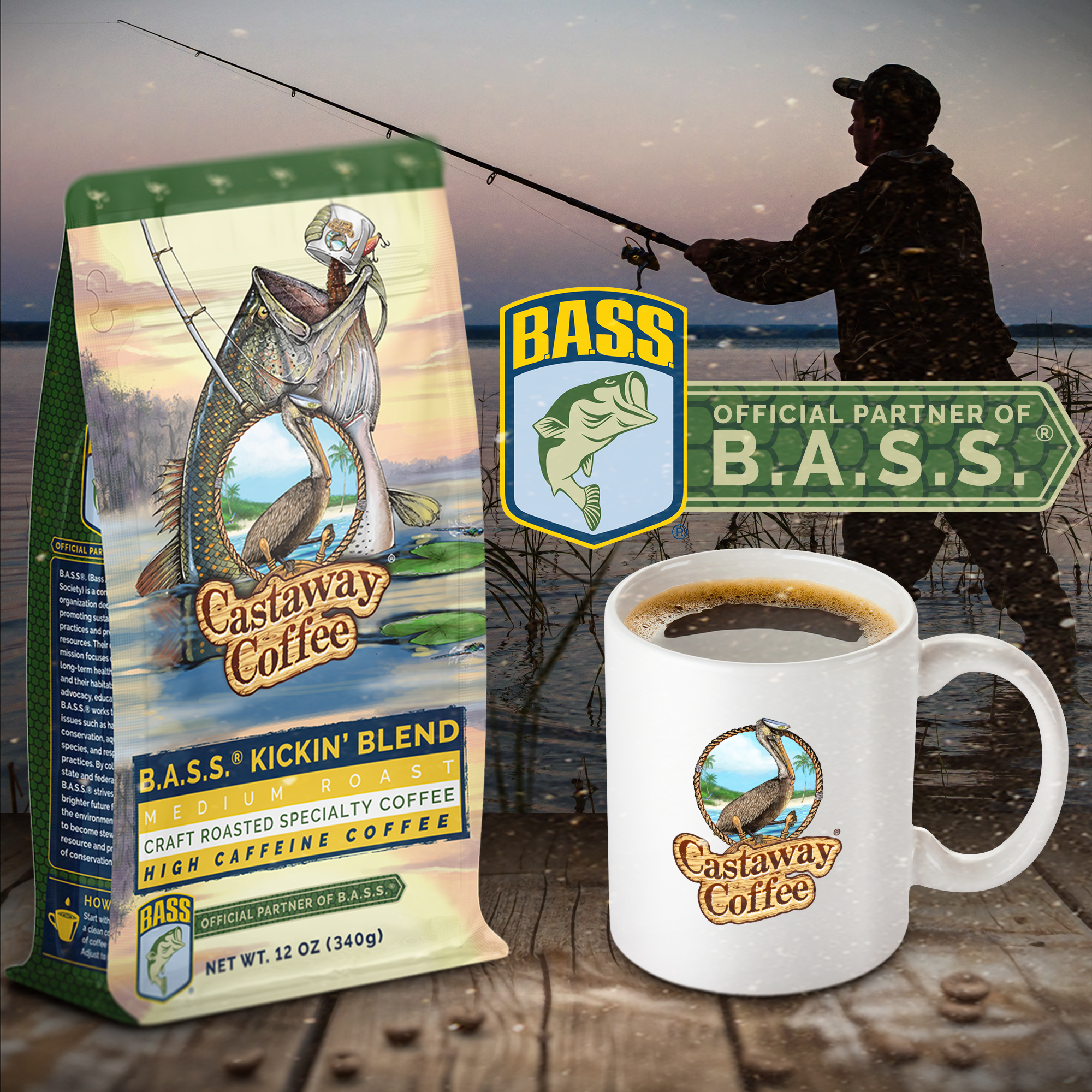 Castaway Coffee B.A.S.S. Kickin' Blend Gift Set