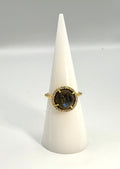 Labradorite and Crystal Quartz Ring