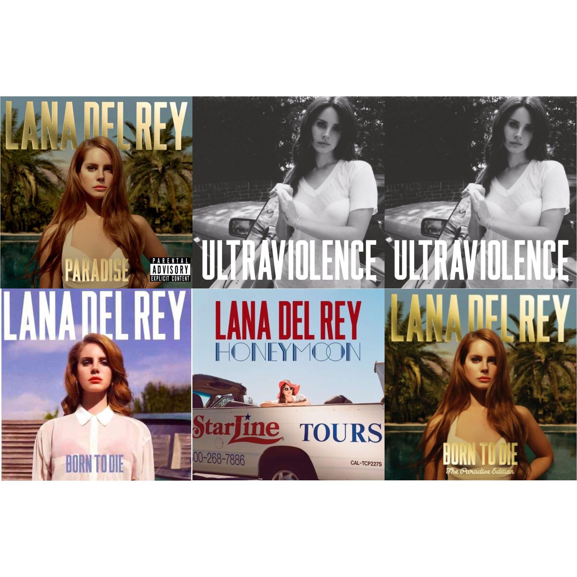 Born To Die & Born To Die (Paradise Edition) & Paradise & Ultraviolence & Ultraviolence & Honeymoon