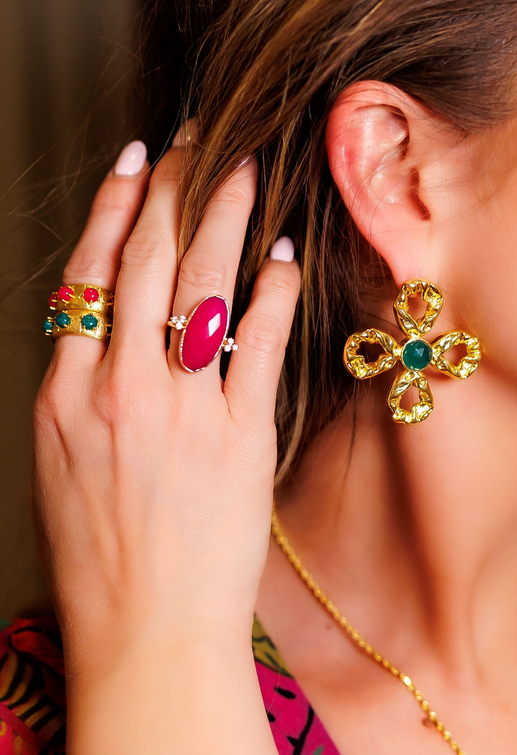 The Evelyn Ring Fuchsia