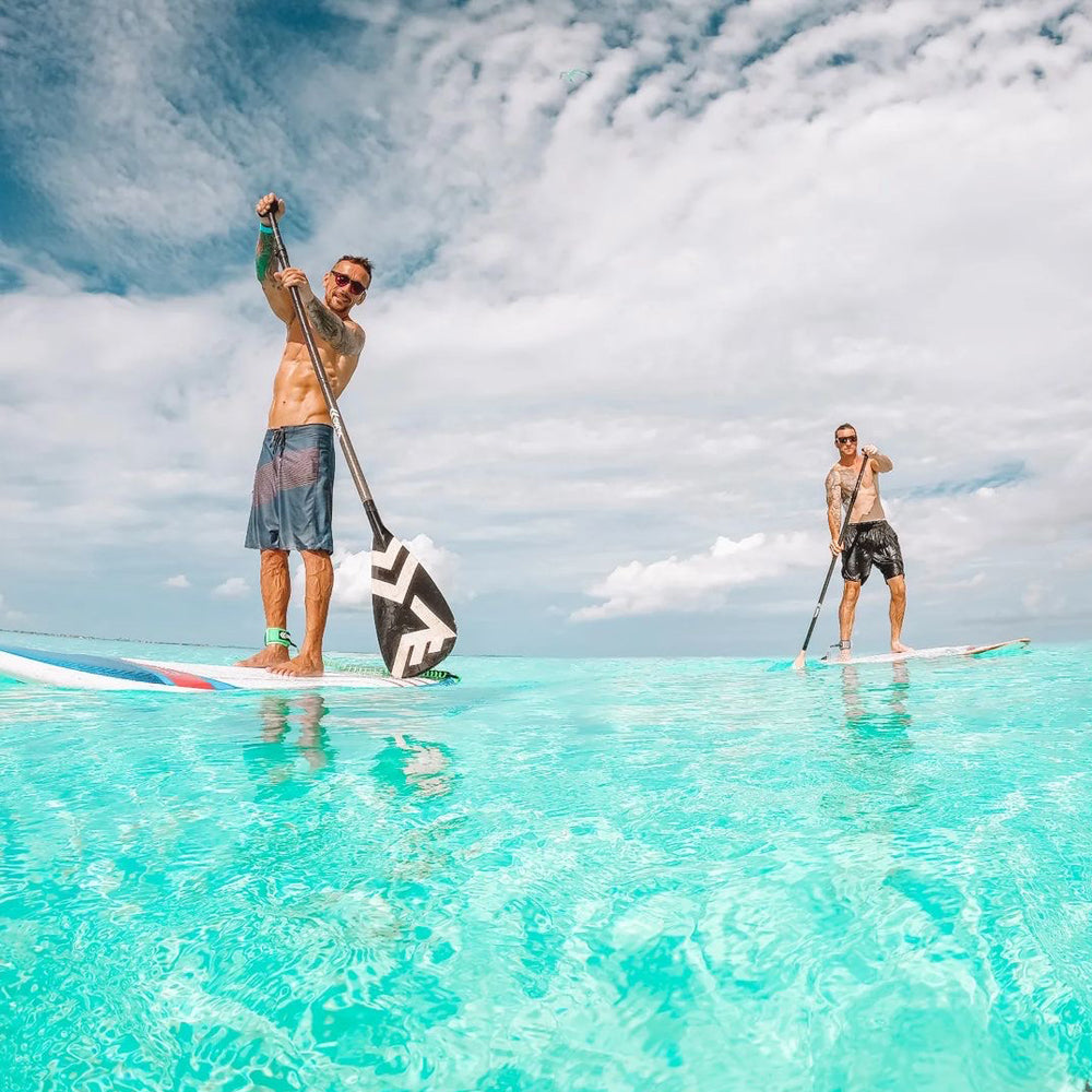 Carbon-Fiberglass Adjustable Paddle with ABS Edge  - Black