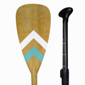 Carbon-Fiberglass Adjustable Paddle with ABS Edge  - Bamboo/Caribbean