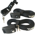 KEYED Locking Tie Down Straps w/ Interwoven Braided Steel Cables-Paddleboard-Surf-Kayak