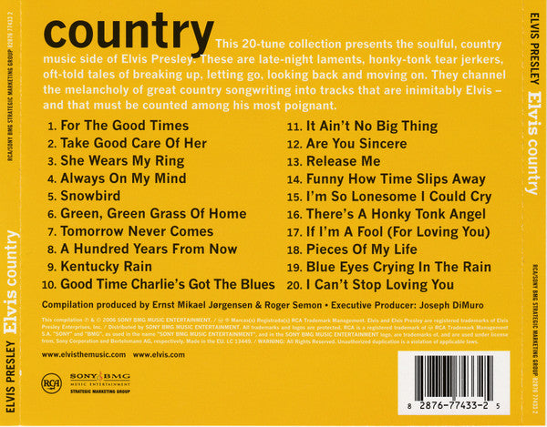 Elvis Country (CD) | Near Mint (NM) Near Mint (NM)