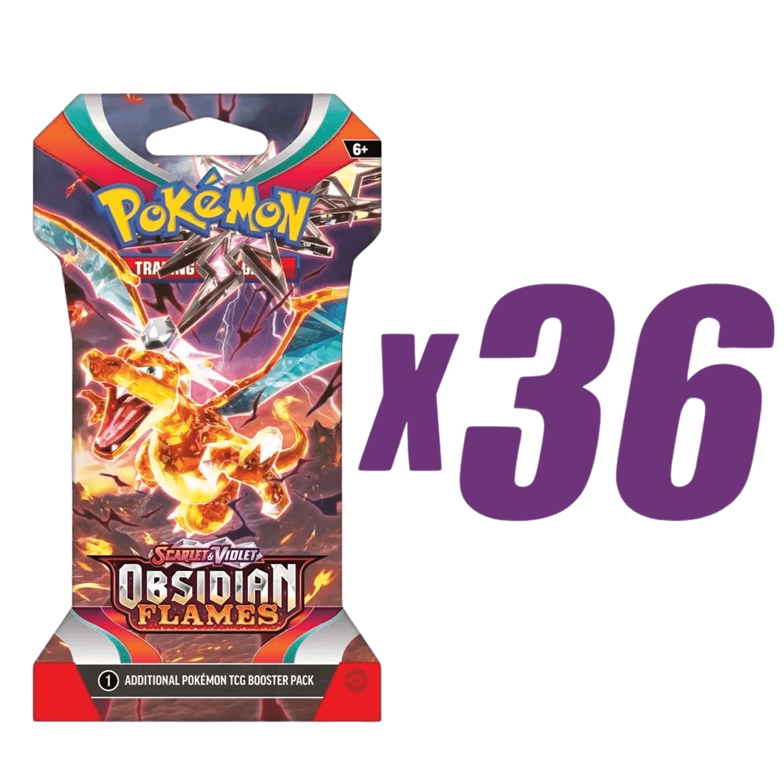 Scarlet & Violet: Obsidian Flames - 36x Sleeved Booster Pack