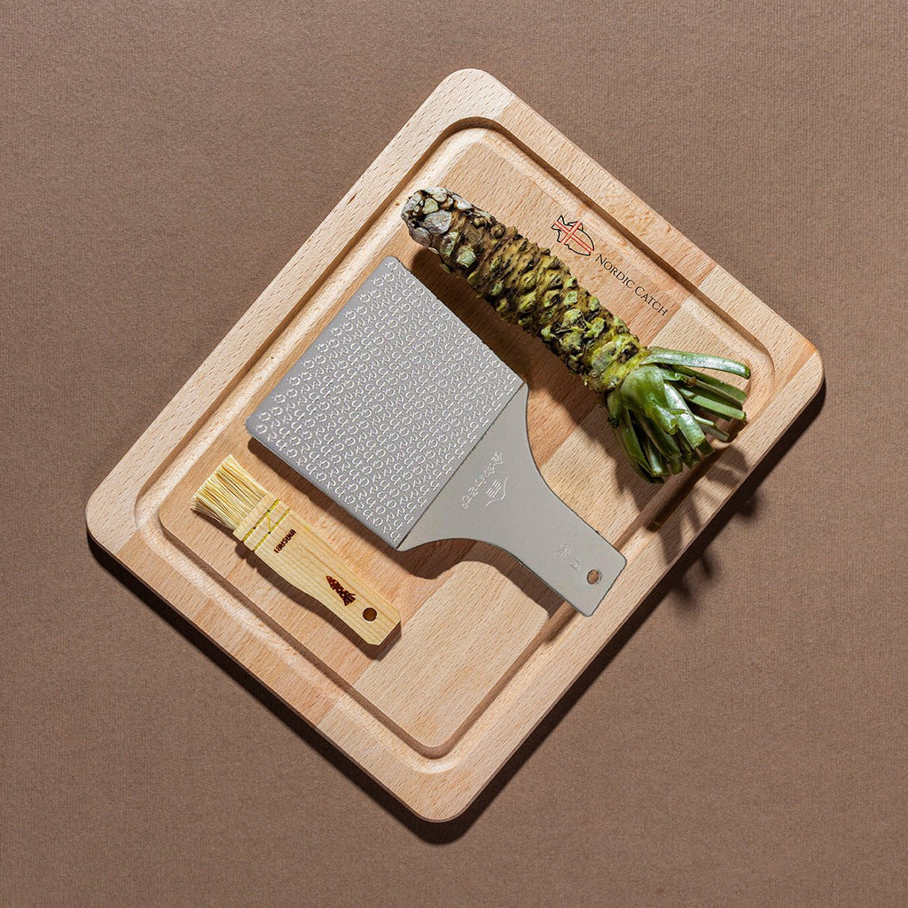 Fresh Japanese Wasabi Root + Steel Shark Grater Bundle