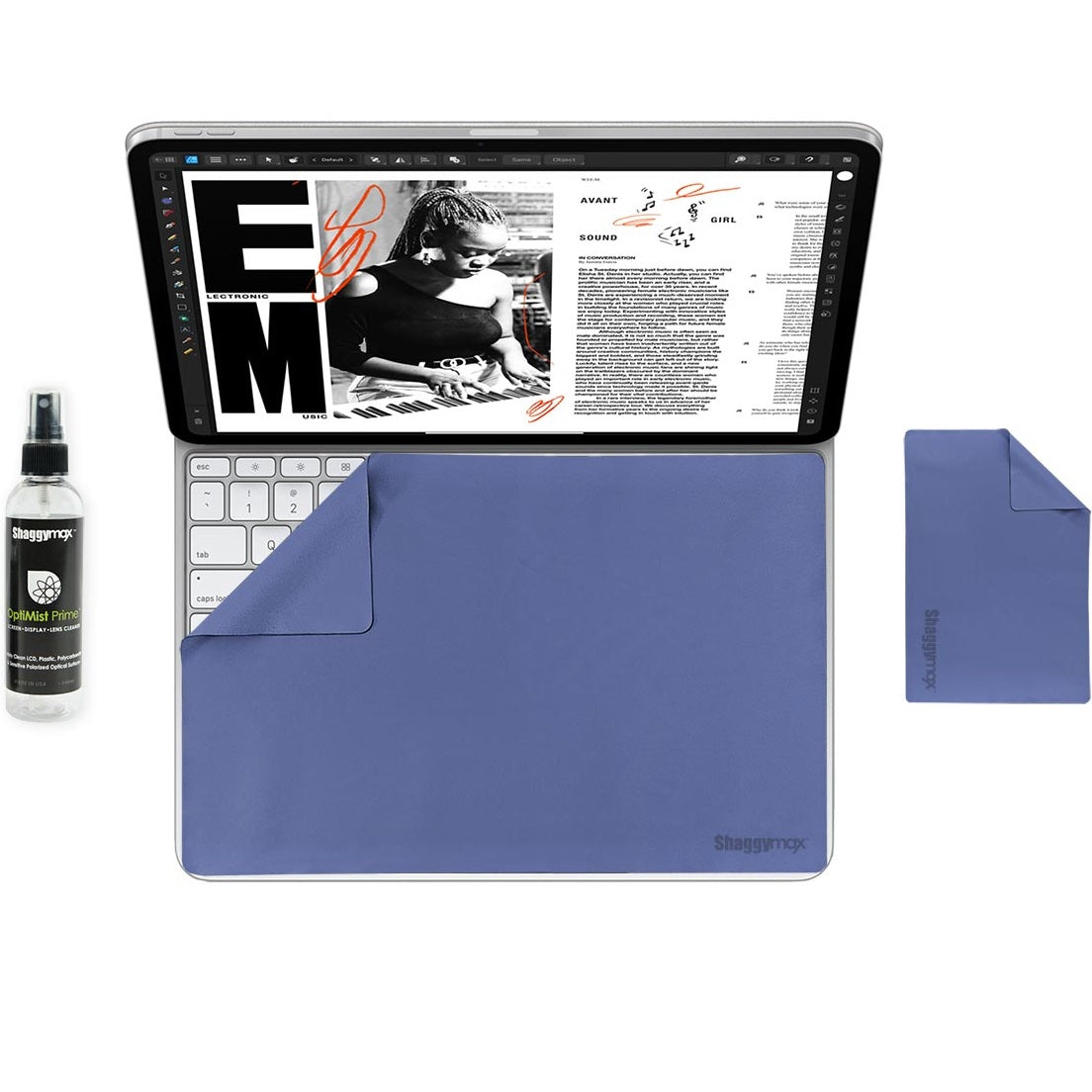 iPad Pro 13" M4 Microfiber UnderWare Pac OptiMist Prime Cleaning Kit