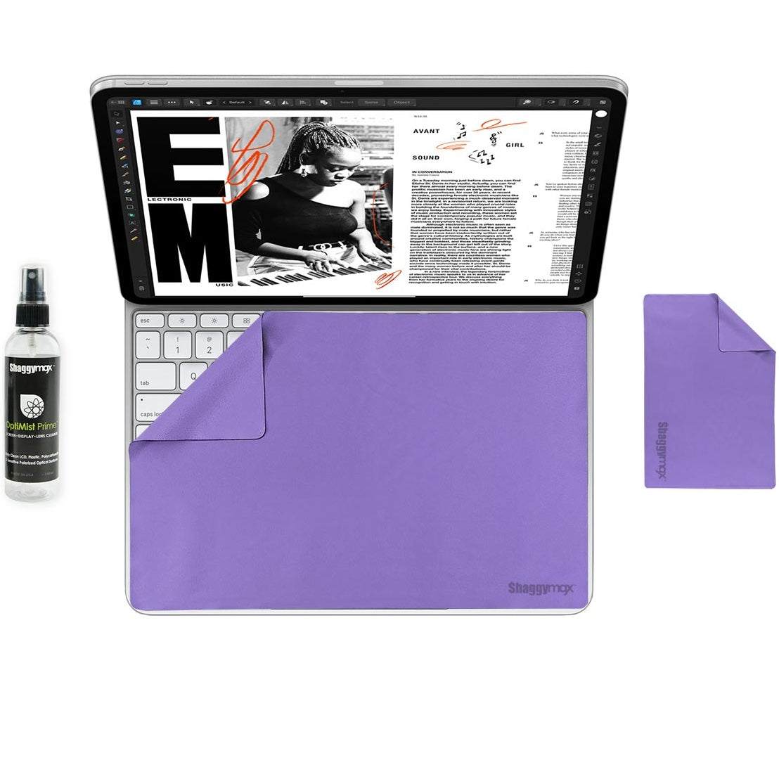 iPad Pro 13" M4 Microfiber UnderWare Pac OptiMist Prime Cleaning Kit