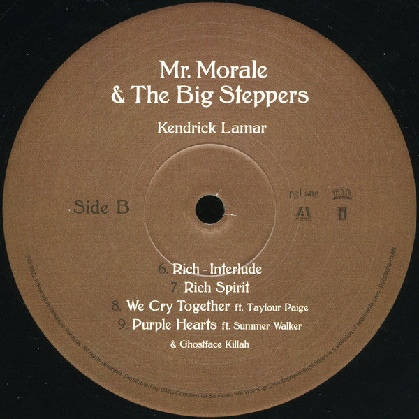 Kendrick Lamar Mr. Morale & The Big Steppers pgLang, Top Dawg Entertainment, Aftermath Entertainment, Interscope Records 2xLP, Album, 180 Mint (M) Mint (M)
