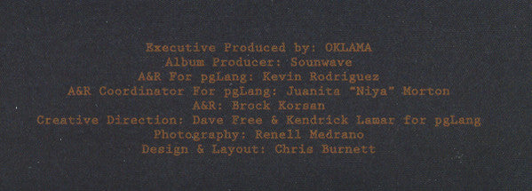 Kendrick Lamar Mr. Morale & The Big Steppers pgLang, Top Dawg Entertainment, Aftermath Entertainment, Interscope Records 2xLP, Album, 180 Mint (M) Mint (M)