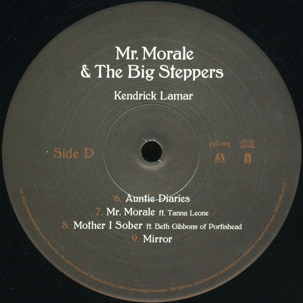 Kendrick Lamar Mr. Morale & The Big Steppers pgLang, Top Dawg Entertainment, Aftermath Entertainment, Interscope Records 2xLP, Album, 180 Mint (M) Mint (M)