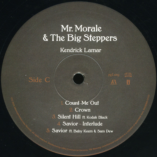 Kendrick Lamar Mr. Morale & The Big Steppers pgLang, Top Dawg Entertainment, Aftermath Entertainment, Interscope Records 2xLP, Album, 180 Mint (M) Mint (M)