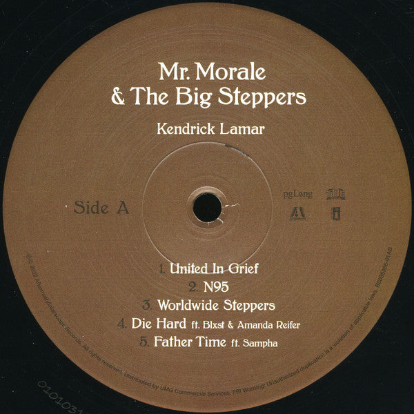 Kendrick Lamar Mr. Morale & The Big Steppers pgLang, Top Dawg Entertainment, Aftermath Entertainment, Interscope Records 2xLP, Album, 180 Mint (M) Mint (M)