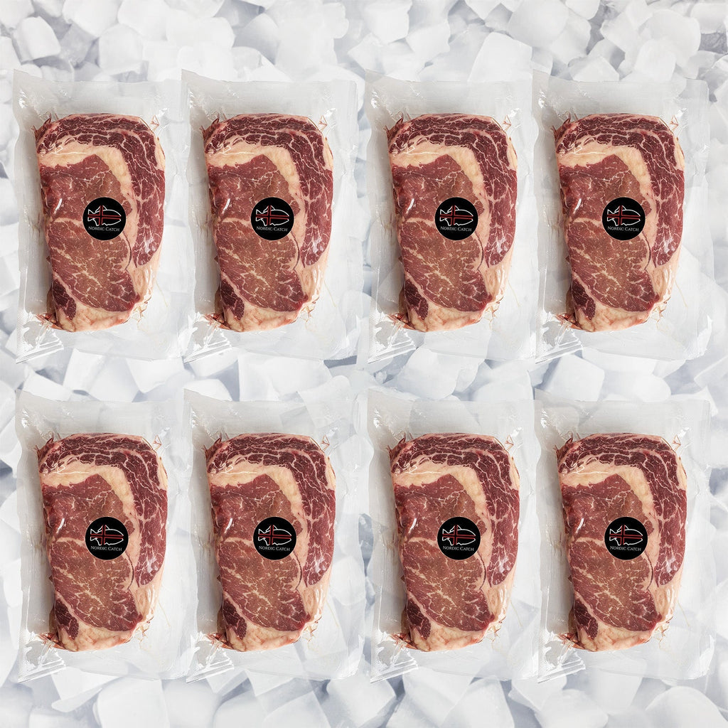 Natural Black Angus Prime Ribeye Steak, Grass Fed (Bulk Case)