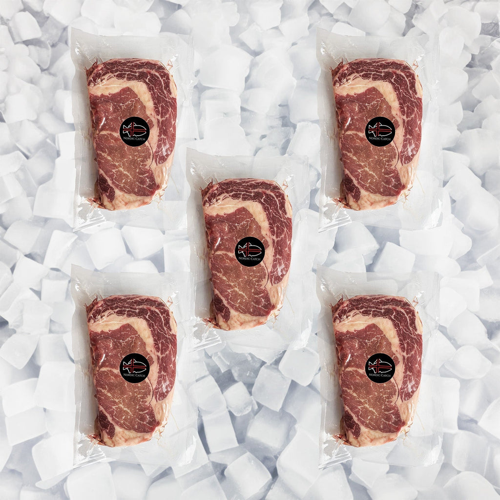 Natural Black Angus Prime Ribeye Steak, Grass Fed (Bulk Case)