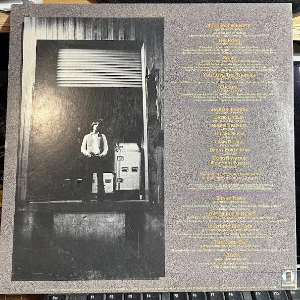 Running On Empty (VINYL) | Excellent+ (EX+) Excellent (EX)