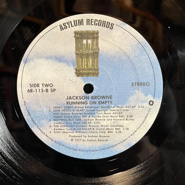 Running On Empty (VINYL) | Excellent+ (EX+) Excellent (EX)