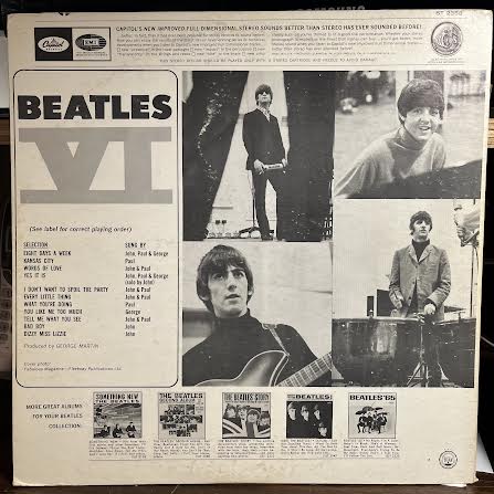 Beatles VI (VINYL) | Very Good Plus (VG+) Excellent (EX)