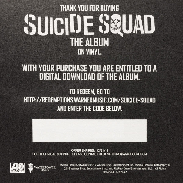 Suicide Squad (The Album) (HOT TOPIC PURPLE 2xVINYL) | Excellent+ (EX+) Near Mint (NM or M-)