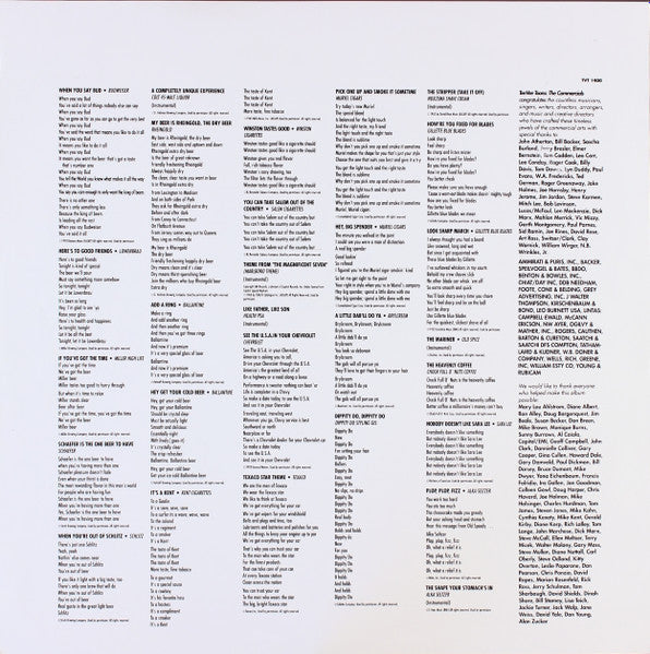 TeeVee Toons: The Commercials (VINYL) | Very Good (VG) Excellent (EX)