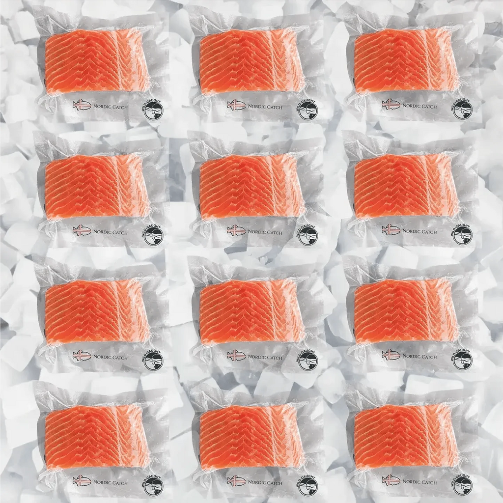 Wild Caught Salmon, Columbia River King Skin On (Bulk Case)